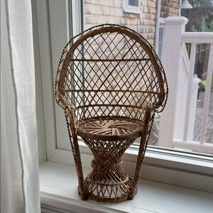 Wicker Miniature Chair Decor